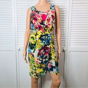 New SACHIN + BABI For Ankasa Silk Printed Providence Dress Size 6